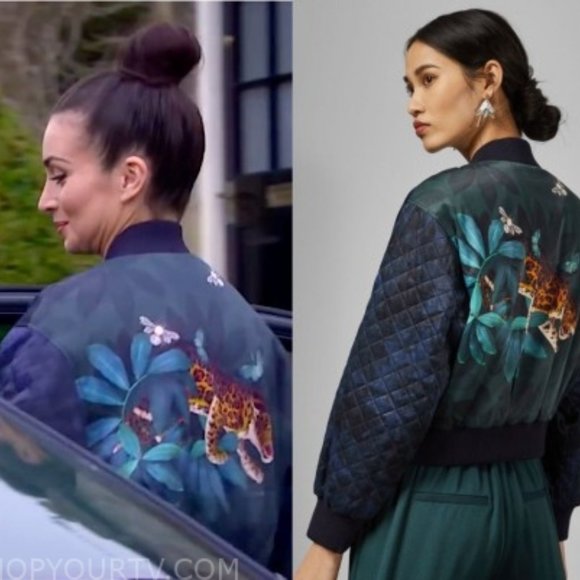 TED BAKER Blue Tiger Sandey Houdini Bomber Jacket - Picture 2 of 8